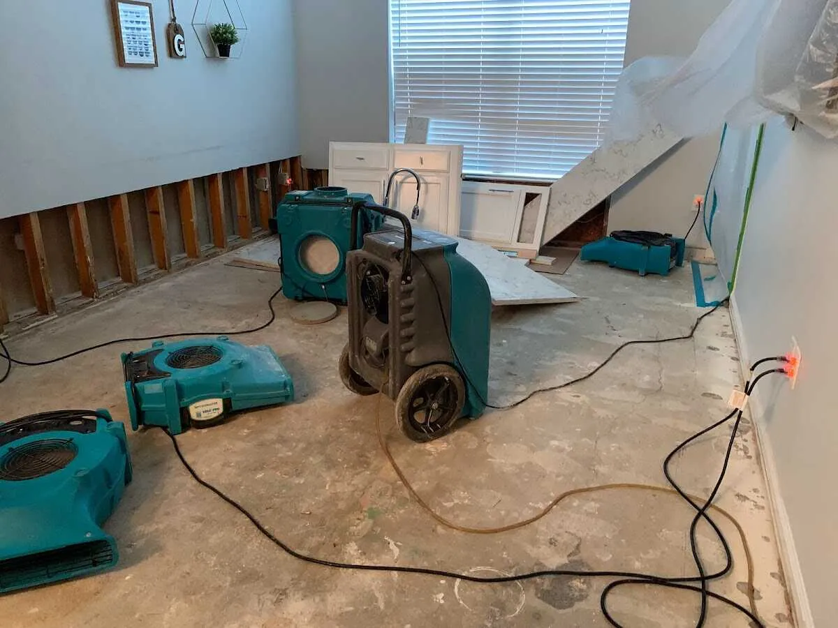 Dehumidifier in flood-cut room for Water Extraction & Removal in Glenview